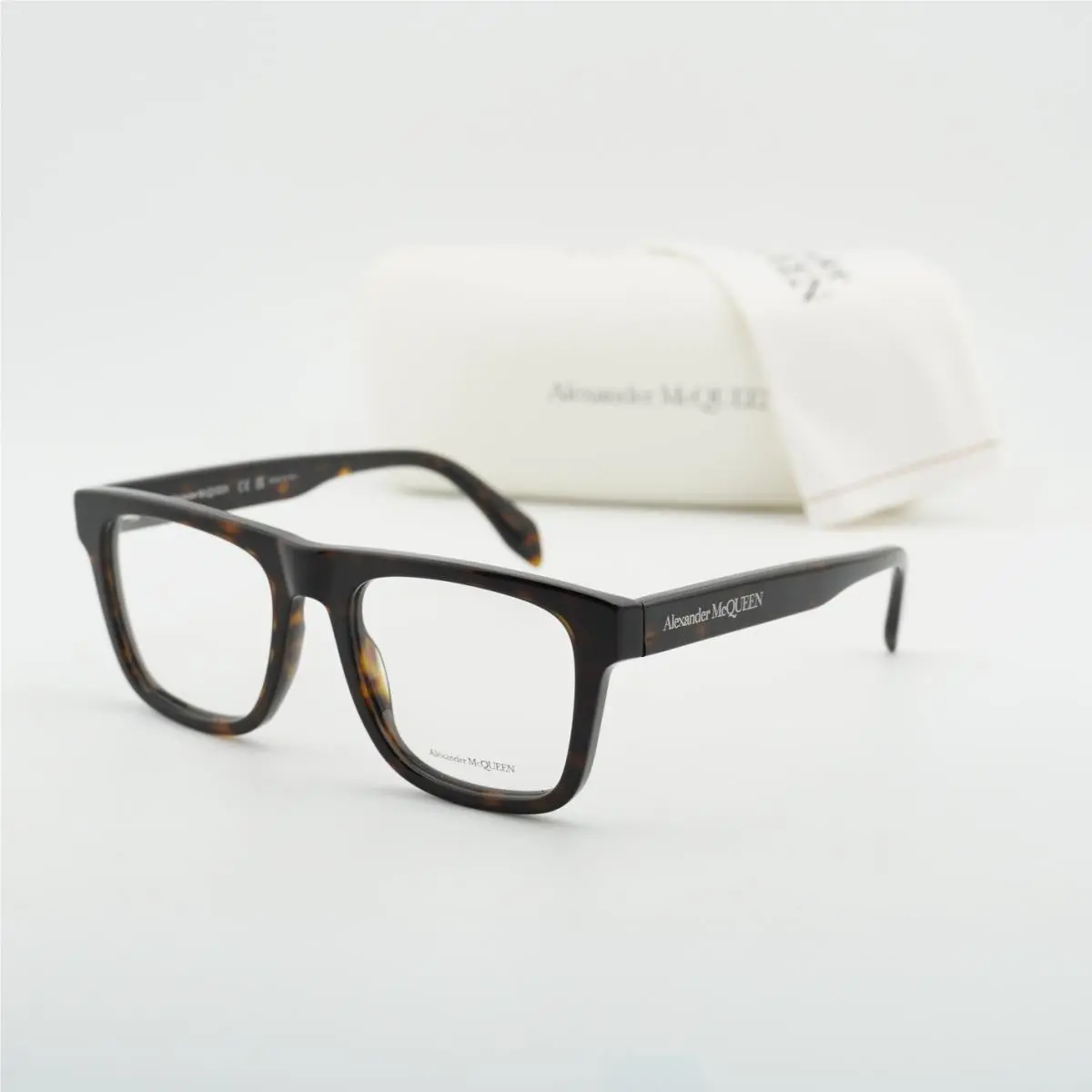 Alexander Mcqueen AM0357O 002 Havana 52mm Eyeglasses by Alexander McQueen