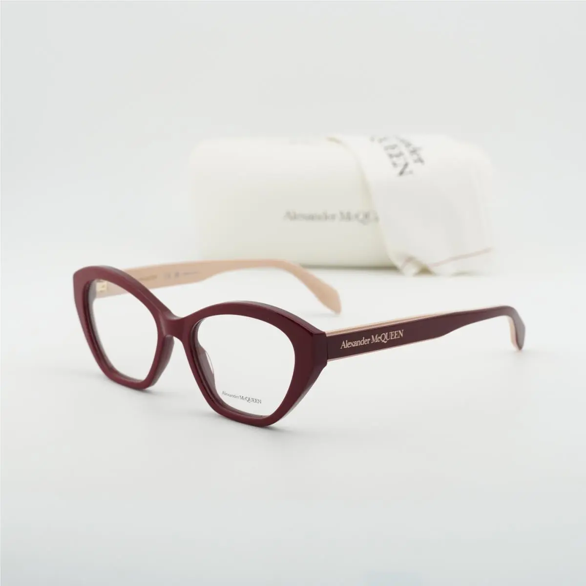 Alexander Mcqueen AM0360O 004 Red 52mm Eyeglasses by Alexander McQueen