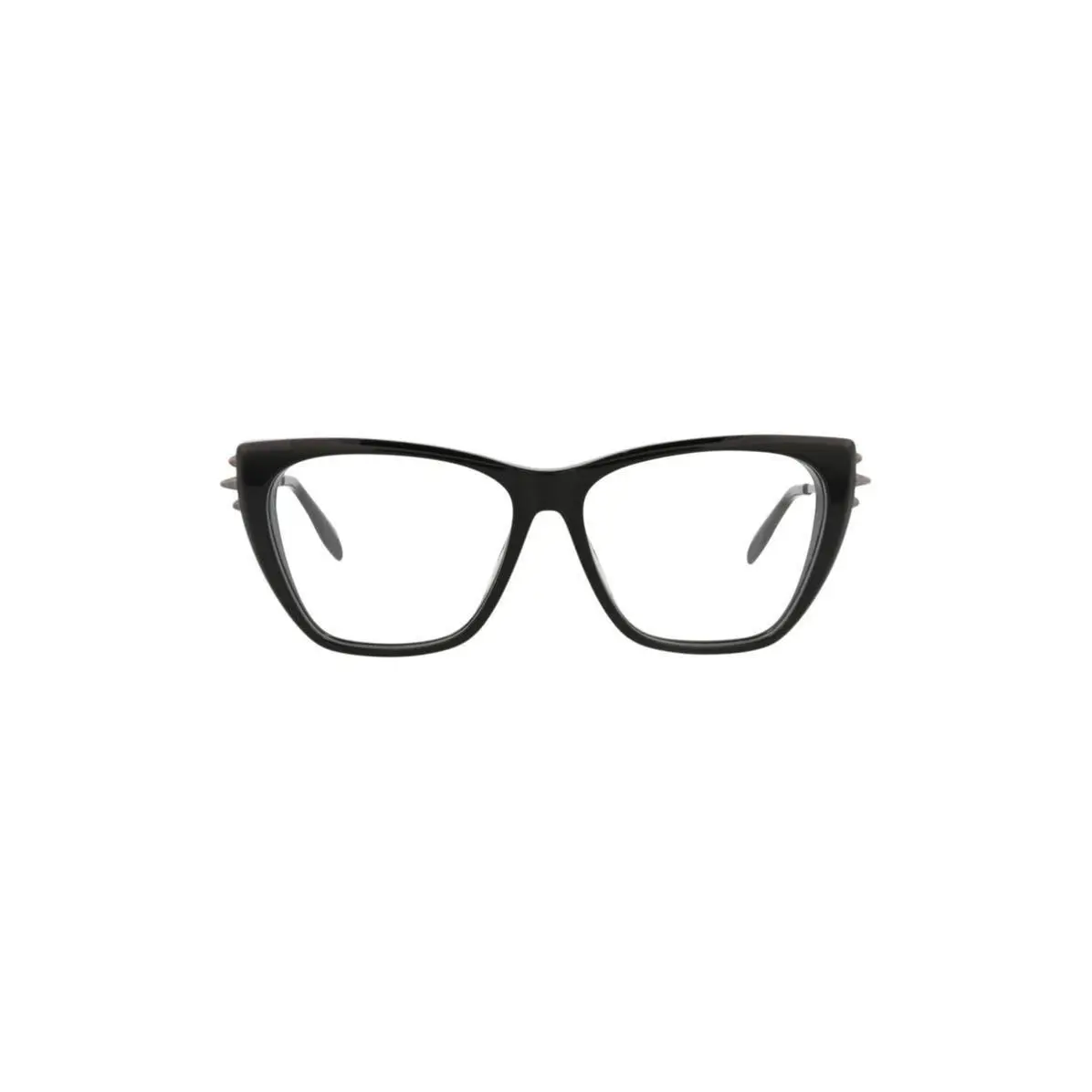 Mcqueen Women 55mm Cat Eye Optical Glasses Black Ruthenium Transpa