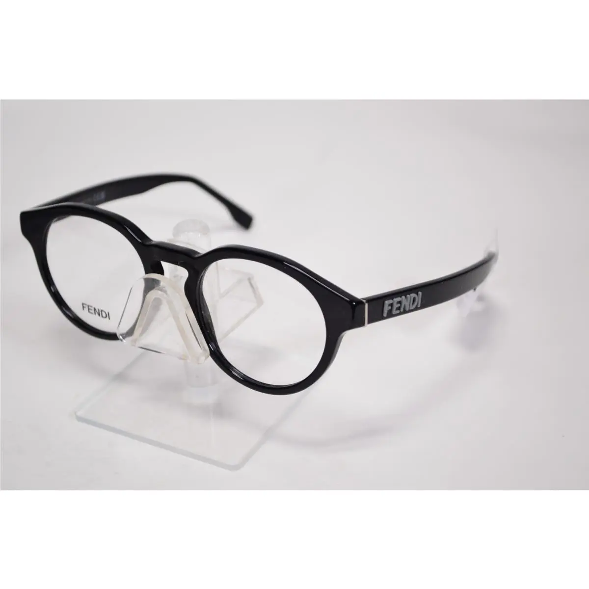 Fendi Eyeglasses FE50130I 001 51/20/145 Black Round Spellout