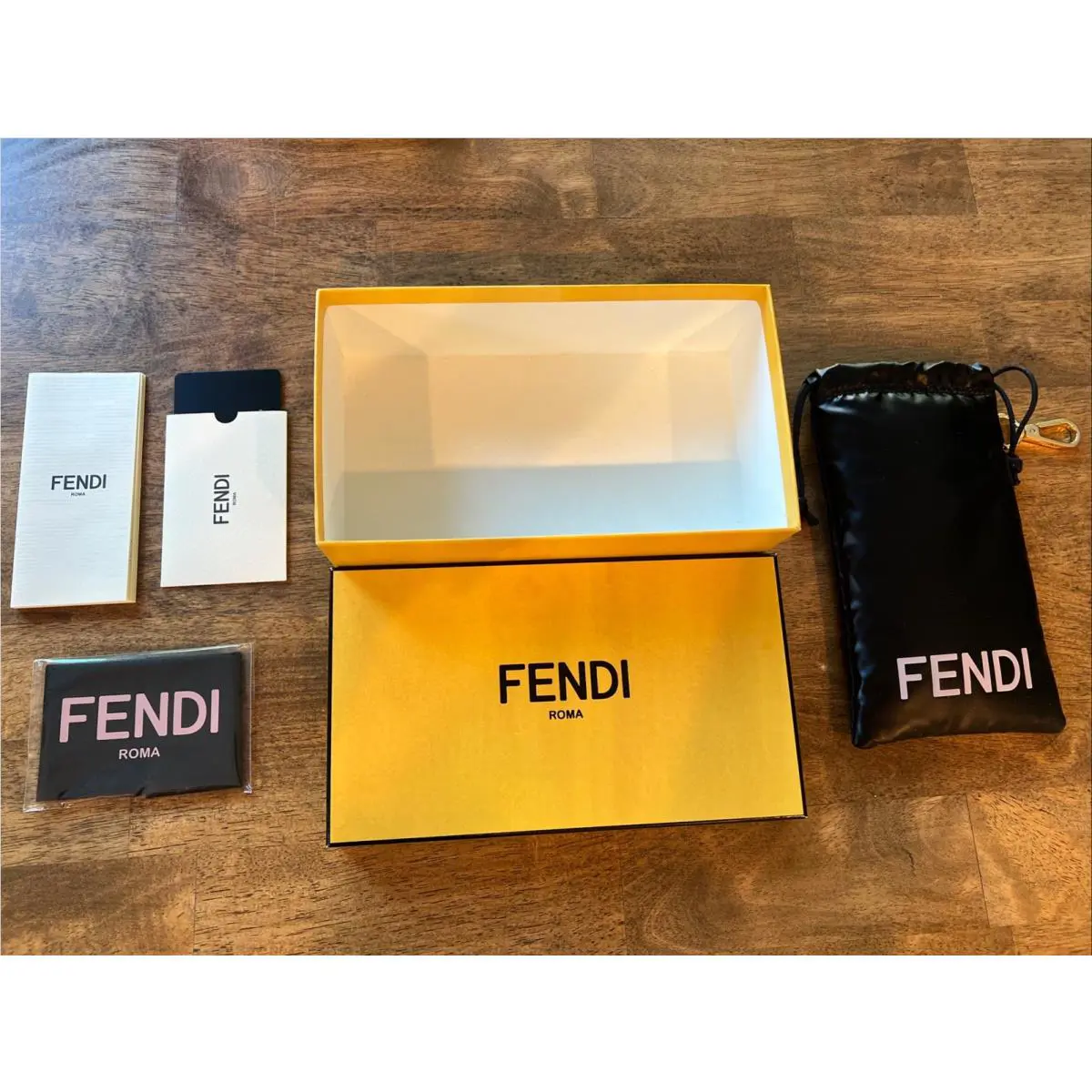 Fendi Eyeglasses Sunglasses - Empty Box W/ Accessories Card Papers Pouch
