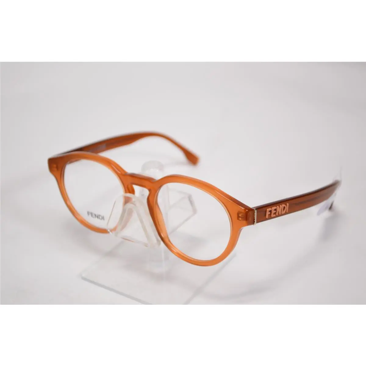 Fendi Eyeglasses FE50130I 044 51/20/145 Brown Round Spellout