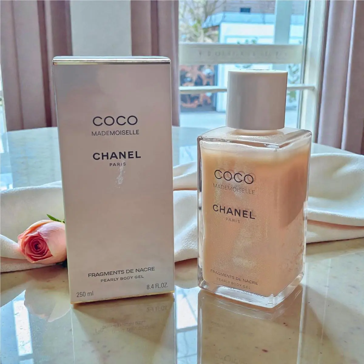 Chanel Mademoiselle Pearly Body Gel 250ml Limited Edition Glass Bottle