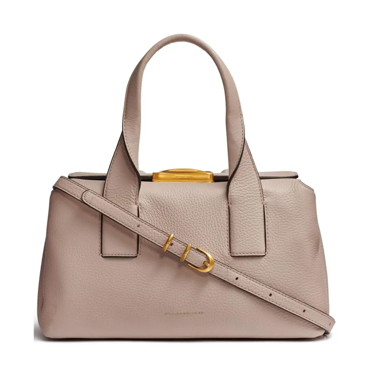 Dkny Donna Karan New York Amagansett Leather Satchel Donna Karan York Amagansett Leather Satchel Sculpted Magnet Snow Petal - Handle/Strap: Snow Petal, Hardware: Gold, Exterior: Snow Petal