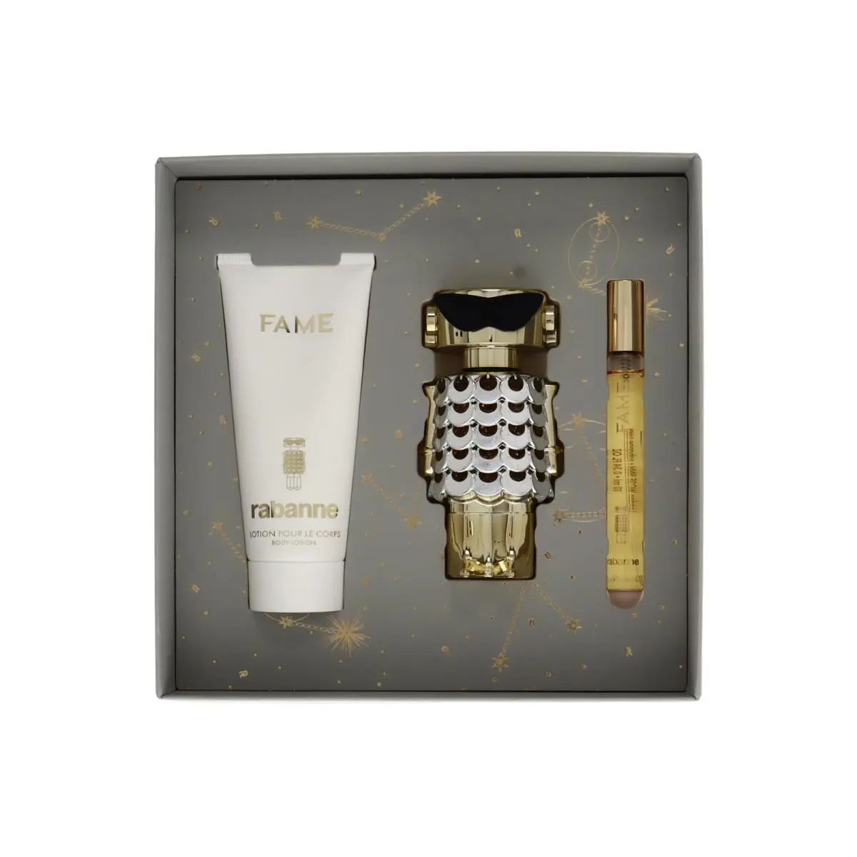 Paco Rabanne Fame 3pc Gift Set For Unisex50ml Edp + 10ml Edp + 100ml Lotion