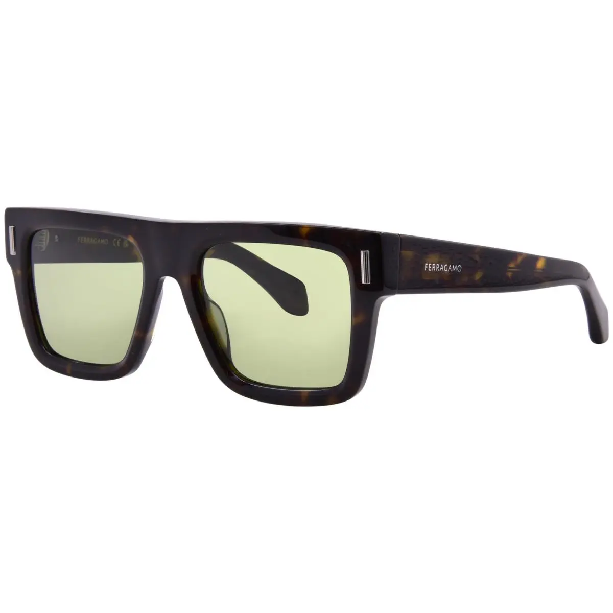 Salvatore Ferragamo SF2063SE 242 Sunglasses Men`s Dark Tortoise/green 53mm