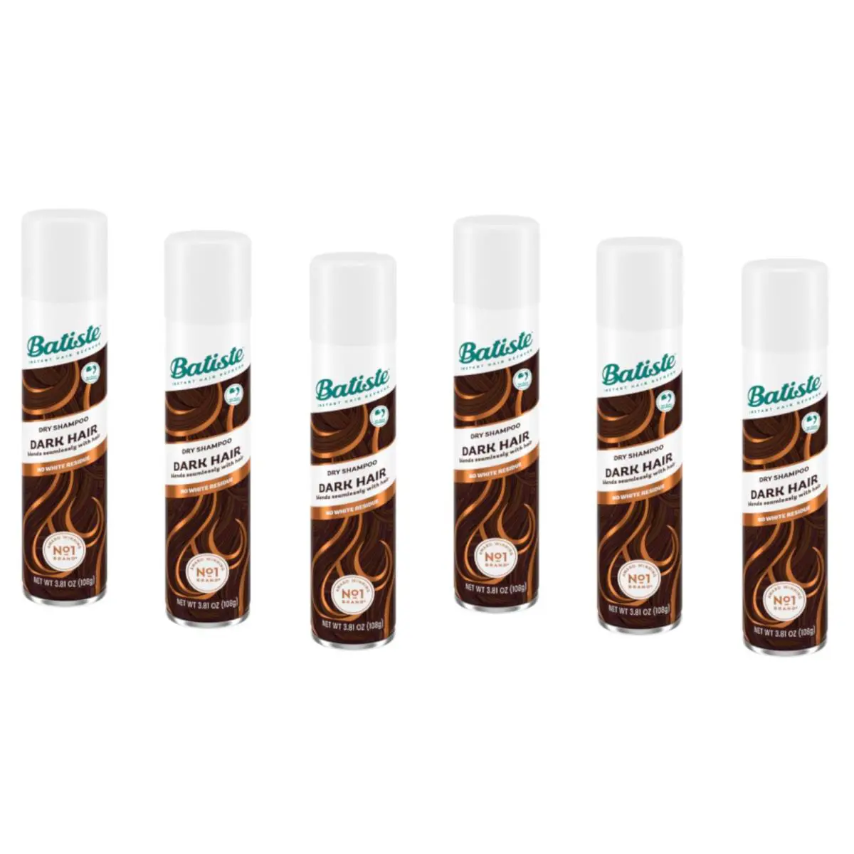 Batiste Dry Shampoo Divine Dark 3.81 Oz. 6 Pack