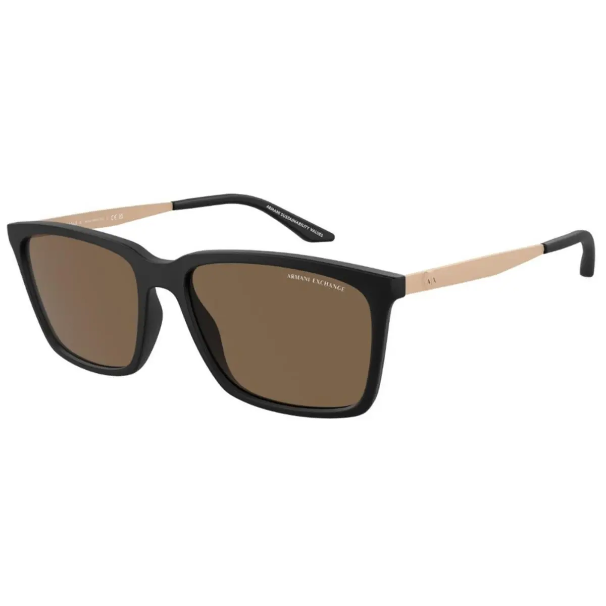 Armani Exchange Men`s Matte Black Square Sunglasses AX4138S-807873-57 - Brazil