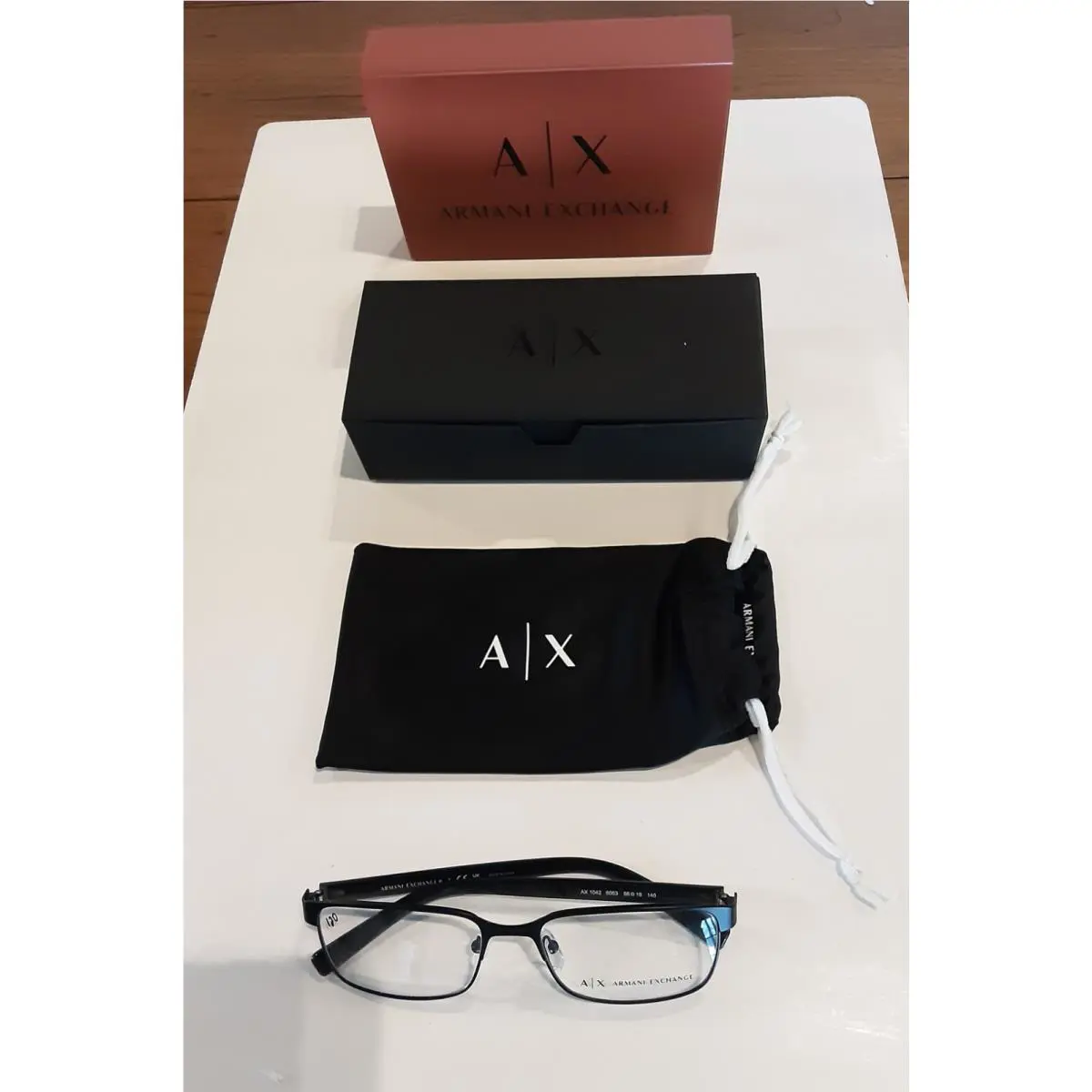 Armani Exchange AX 1042 6063 Eyeglasses Frames Matte Black 56-18-140