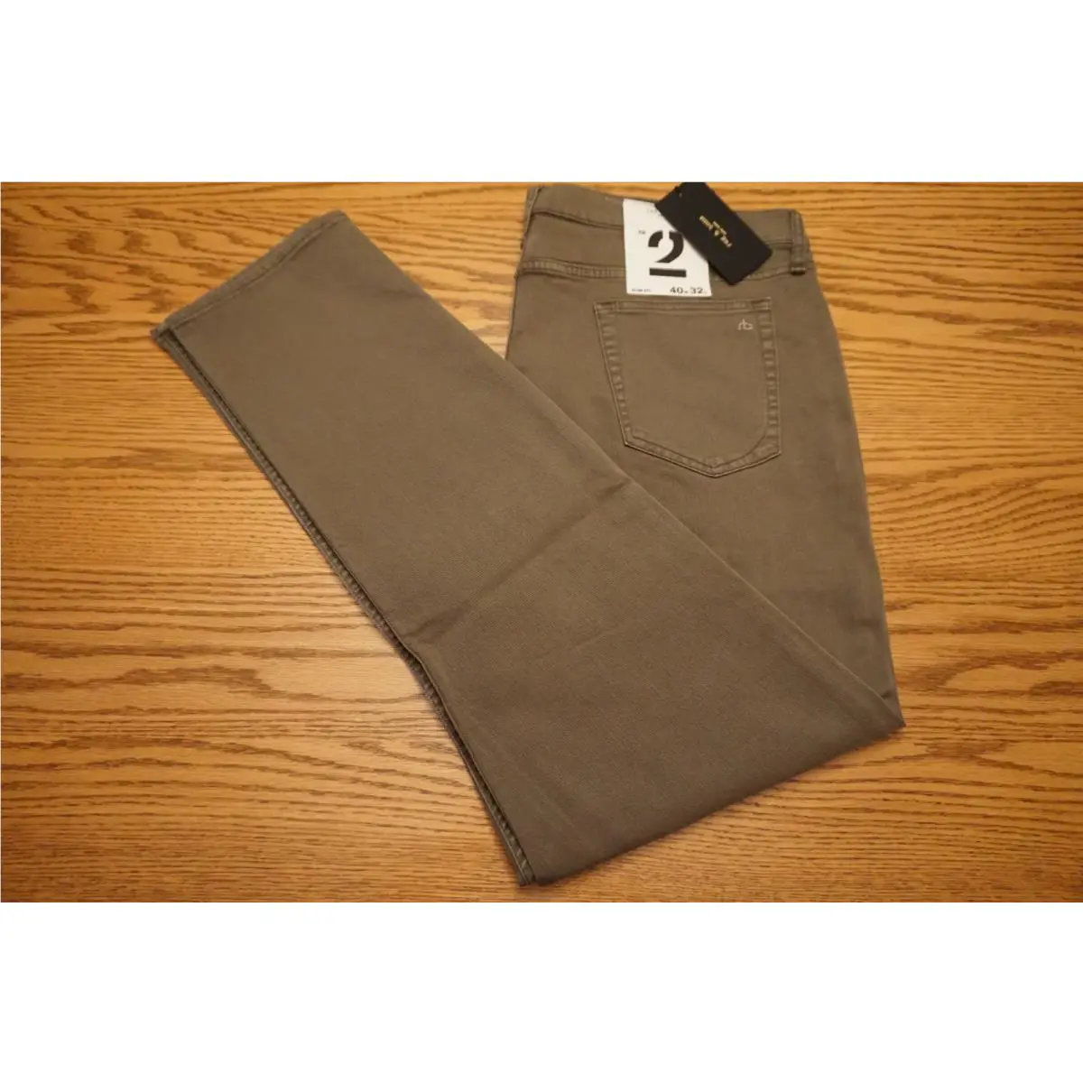 Men`s Rag Bone York Jeans Size 40 x 32 Slim Fit 2 Cement Gray