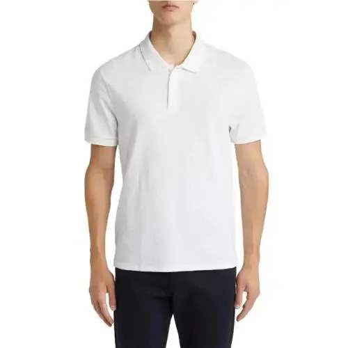 Rag Bone Classic Slub Jersey Polo In White Size: Large