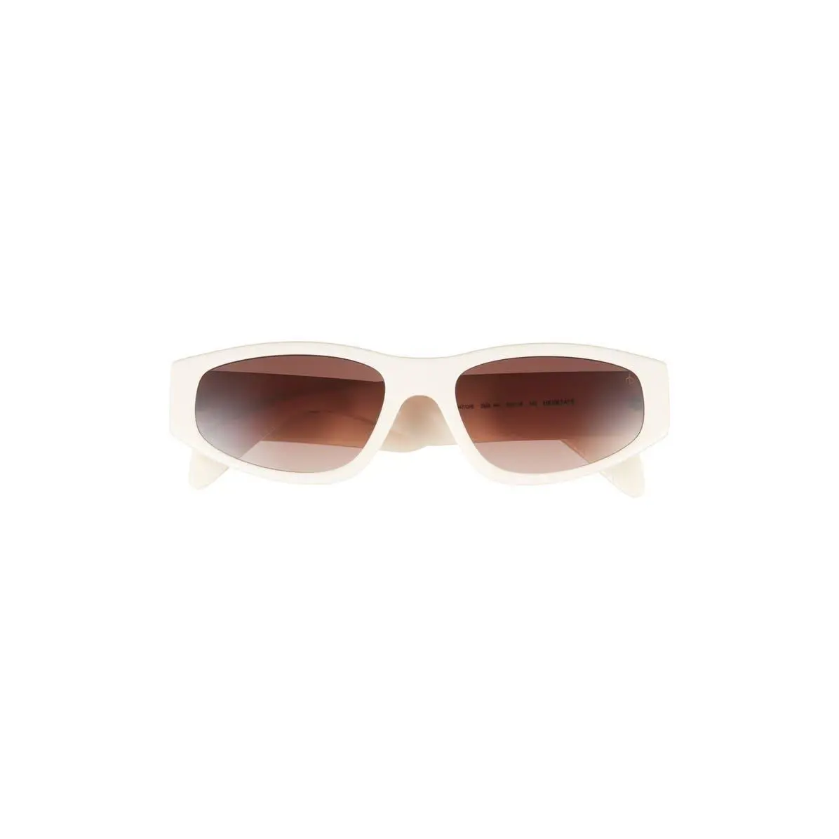 Rag Bone Men 55mm Oval Sunglasses Cream Gold