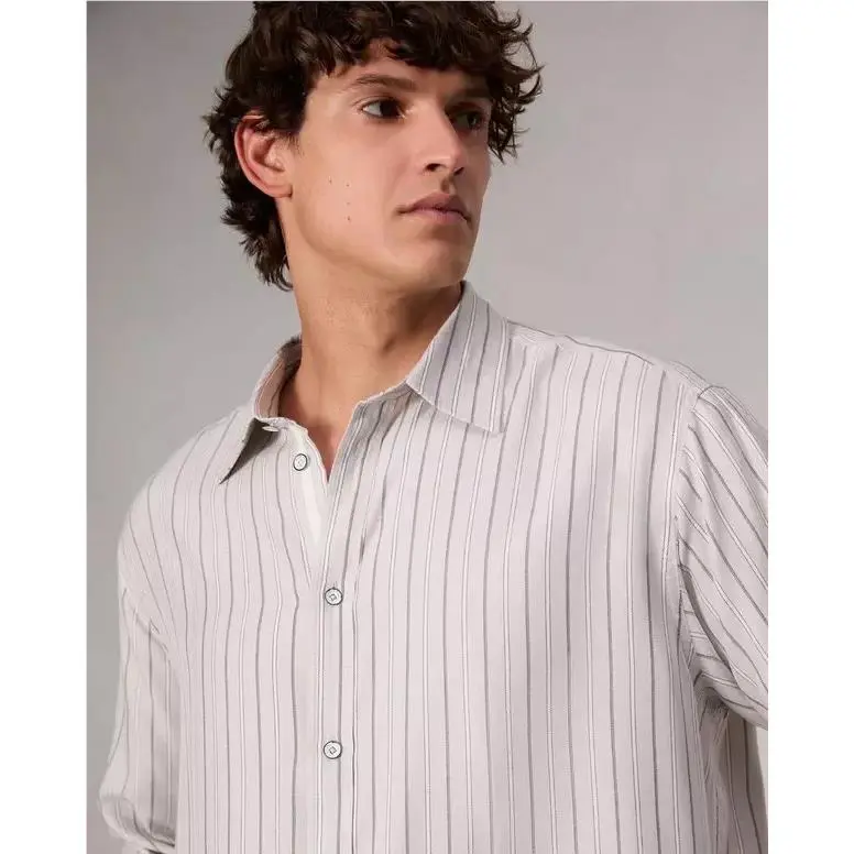 Rag Bone Matthew Stripe Long Sleeve In White Stripe Size: X-large