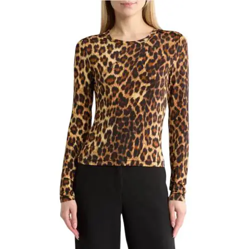 Rag Bone Printed Long Sleeve Crewneck Top Size XS Msrp: