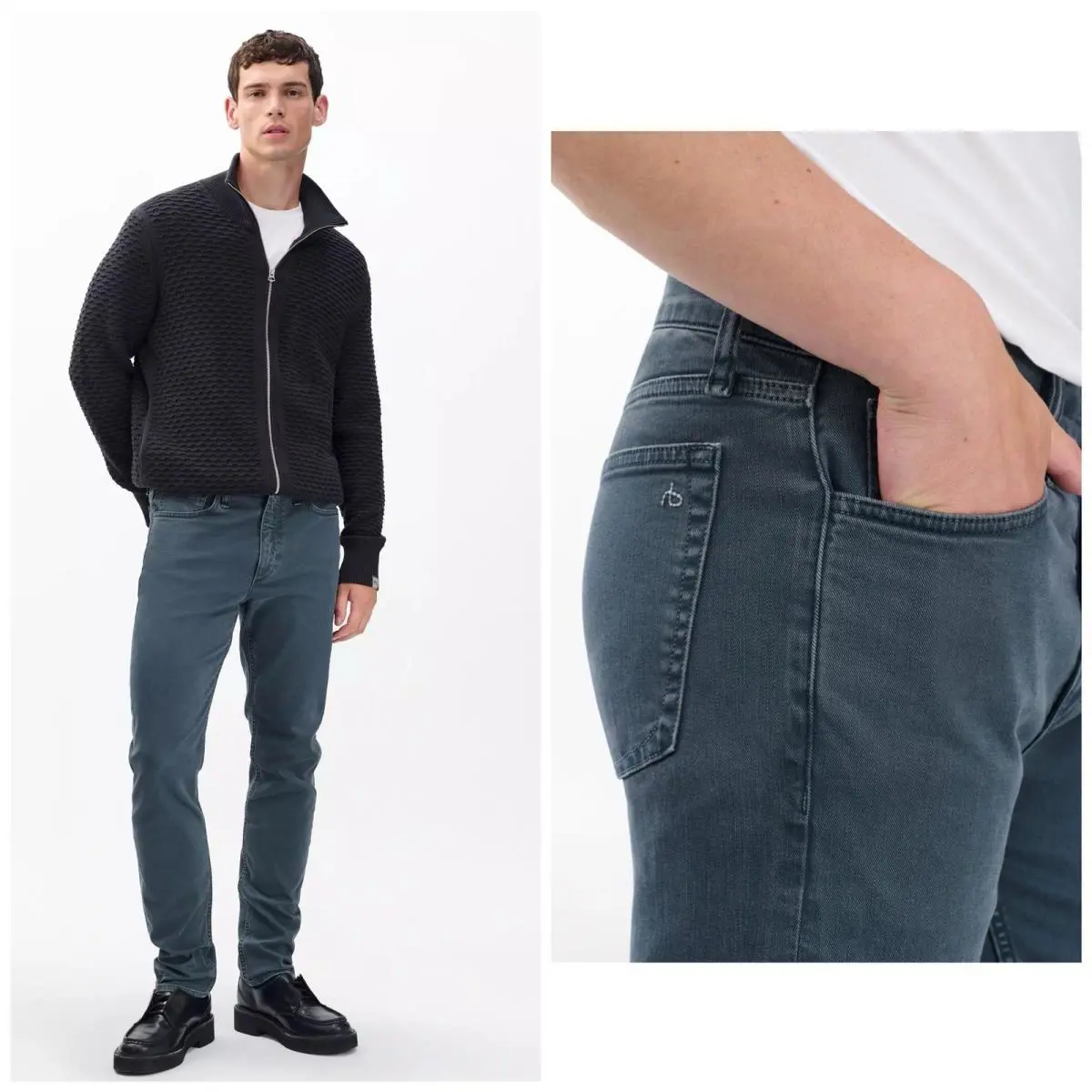Rag Bone Fit 2 Aero Stretch Slim Fit Jeans In Slate Size: 28x32
