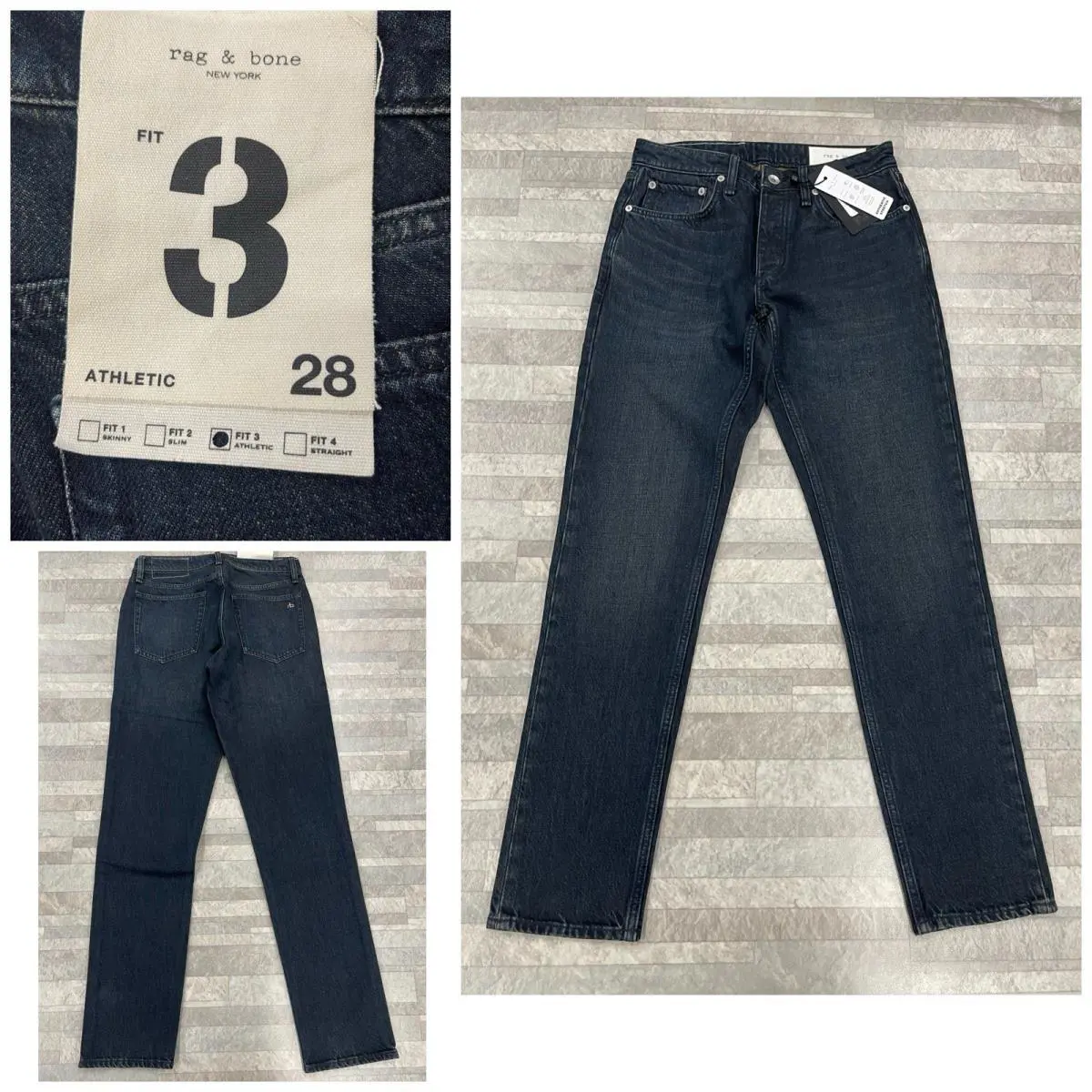 Rag Bone Men`s Fit 3 Stretch Jeans In Oklahoma Size:28x32