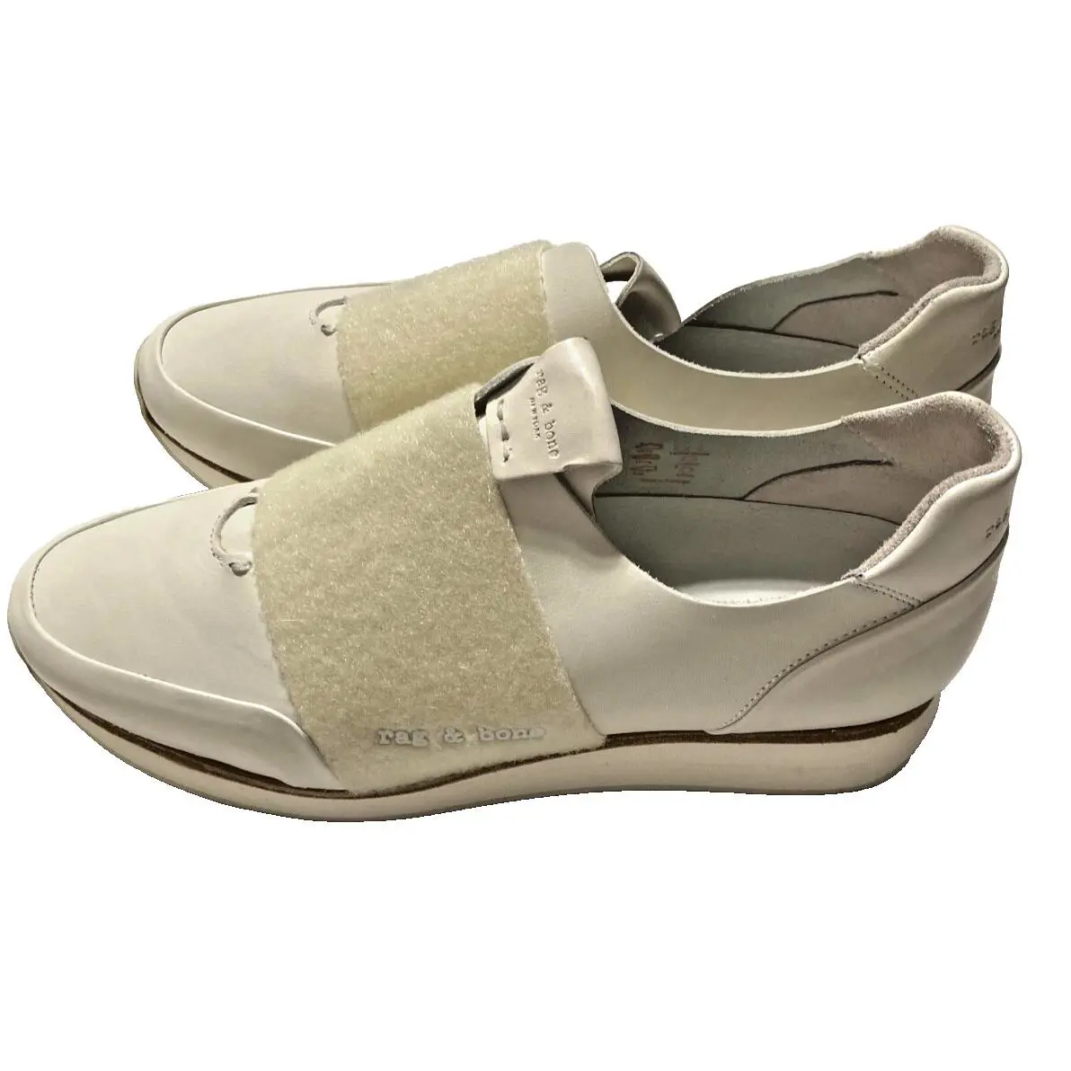 Rag Bone Size 10.5 Dylan Elastic Runner Cream Athletic Shoes - Cream