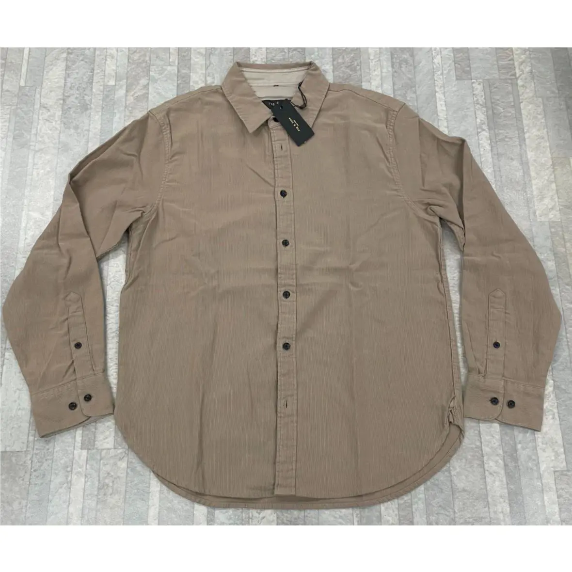 Rag Bone Finch Corduroy Long Seeve Shirt in Desert Size: Medium