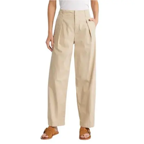 Rag Bone Donovan Pleated Wide Leg Twill Pants 0 Msrp: Run Large