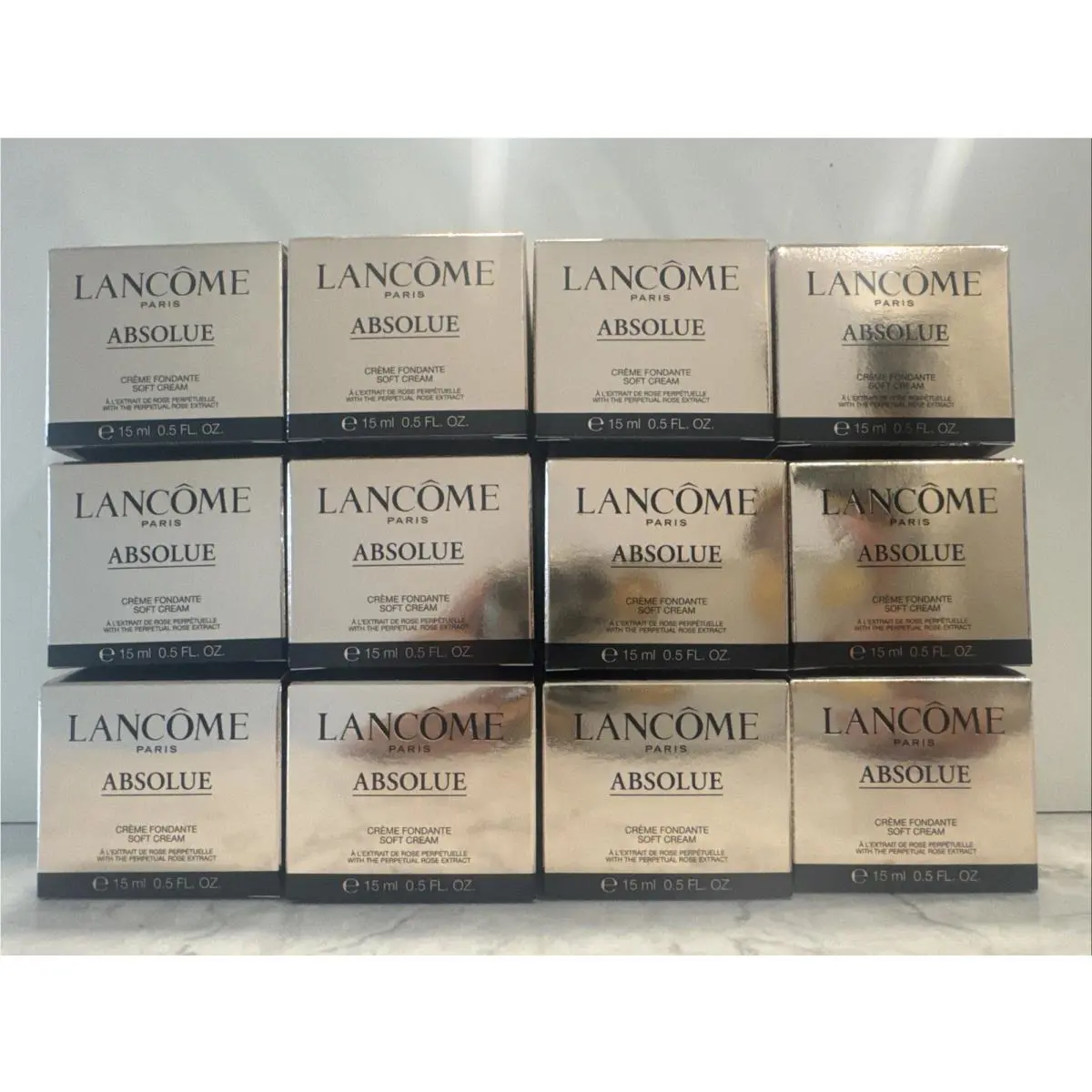 12 Lancome Absolue Soft Cream with The Perpetual Rose Extract .5 OZ / 15 ML