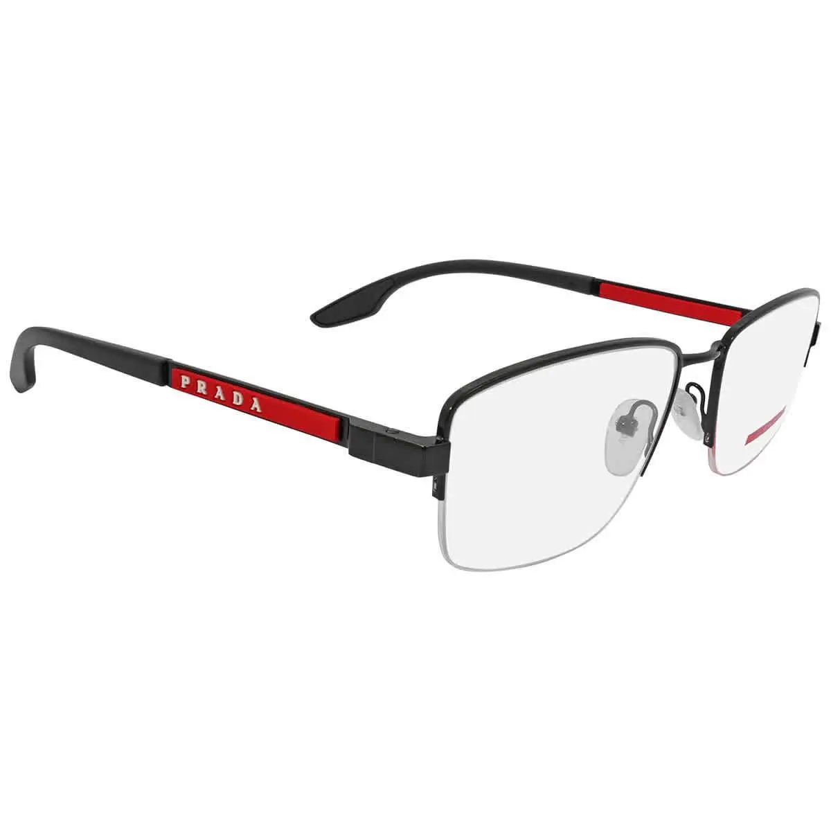 Prada Linea Rossa Demo Rectangular Men`s Eyeglasses PS 51OV 1AB1O1 56