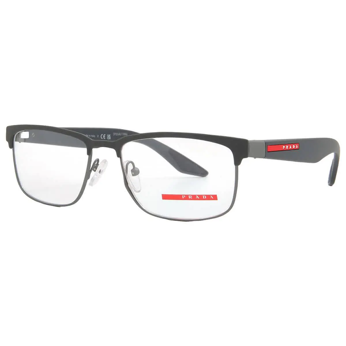 Prada Linea Rossa Demo Rectangular Men`s Eyeglasses PS 51PV 06P1O1 54