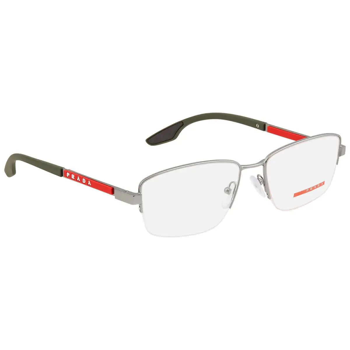 Prada Linea Rossa Demo Square Men`s Eyeglasses PS 51OV 7CQ1O1 56 PS 51OV 7CQ1O1 - Green, Frame: Green