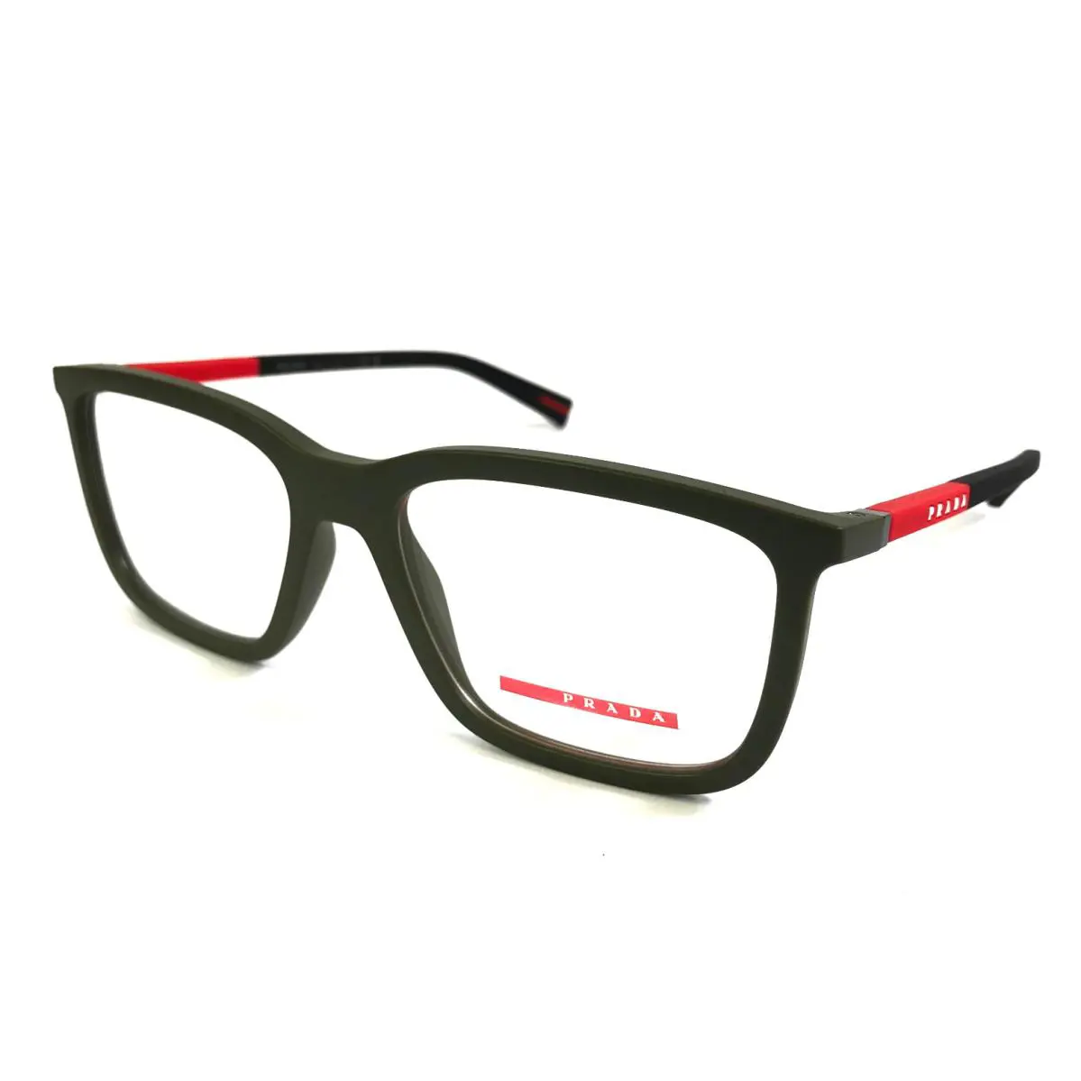 Prada Linea Rossa Eyeglasses Frame VPS01S 15X-1O1 Matte Military Green 54-17-145 - Frame: Green