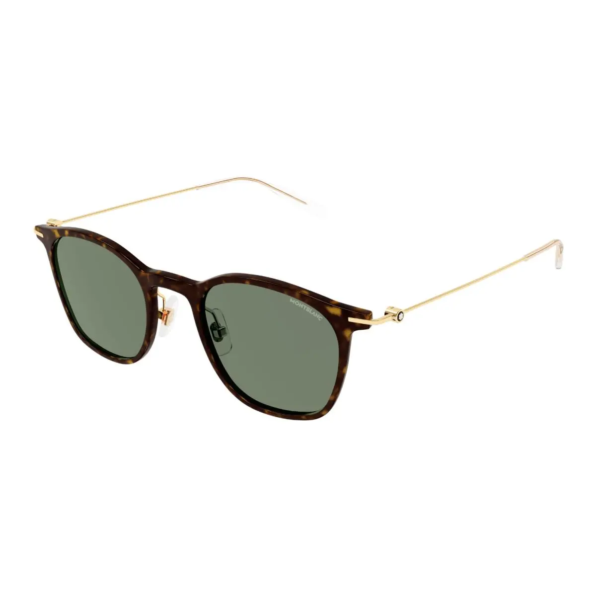 MB0098S 012 Havana/gold/green Sunglasses 53-22-150 by Montblanc
