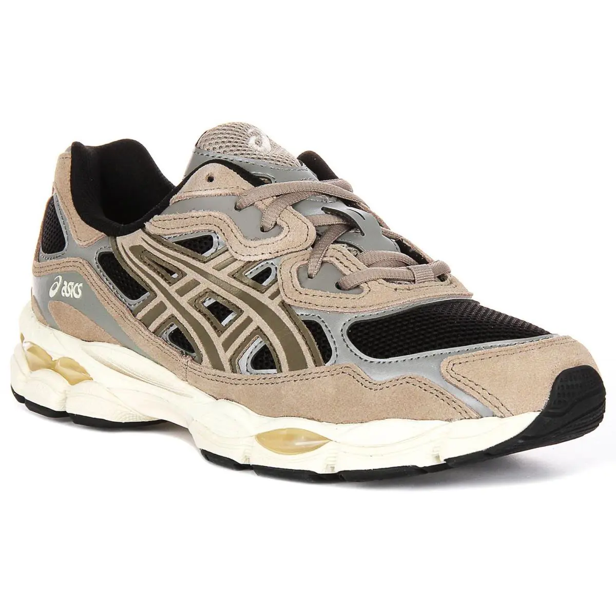 Asics Gel Nyc 2000S Cushioned Suede Mesh Womens Sneakers In Grey Black US 8 - 9 - Grey Black