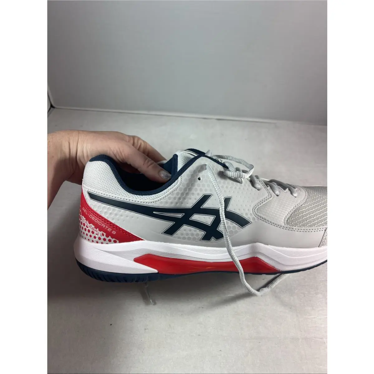 Asics shoes - ASICS Gel Dedicate 8 Pickleball Shoes - 1041A409-020 - Gray 3