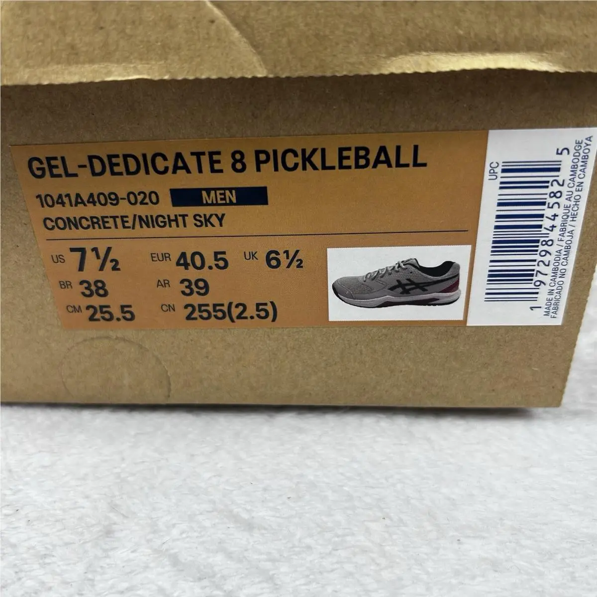 Asics shoes - ASICS Gel Dedicate 8 Pickleball Shoes - 1041A409-020 - Gray (UPC: 0197298445825) 12