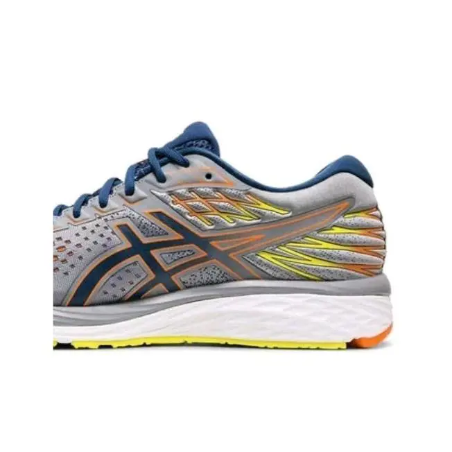 Asics shoes - GEL-Cumulus 21 - Gray, Blue, Yellow & White (UPC: 193604016659) 3