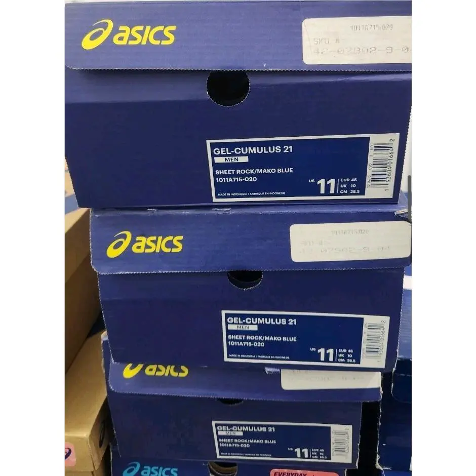 Asics shoes - GEL-Cumulus 21 - Gray, Blue, Yellow & White (UPC: 193604016659) 5