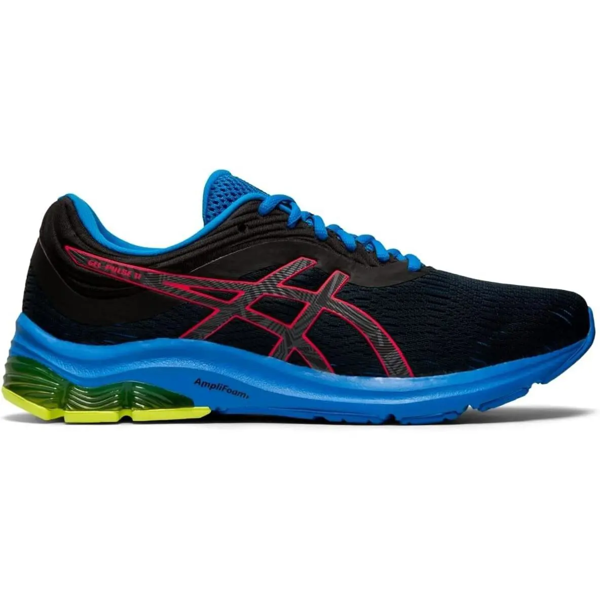 Asics Mens Gel Pulse 11 Running Shoes Size 7 Black/laser Pink