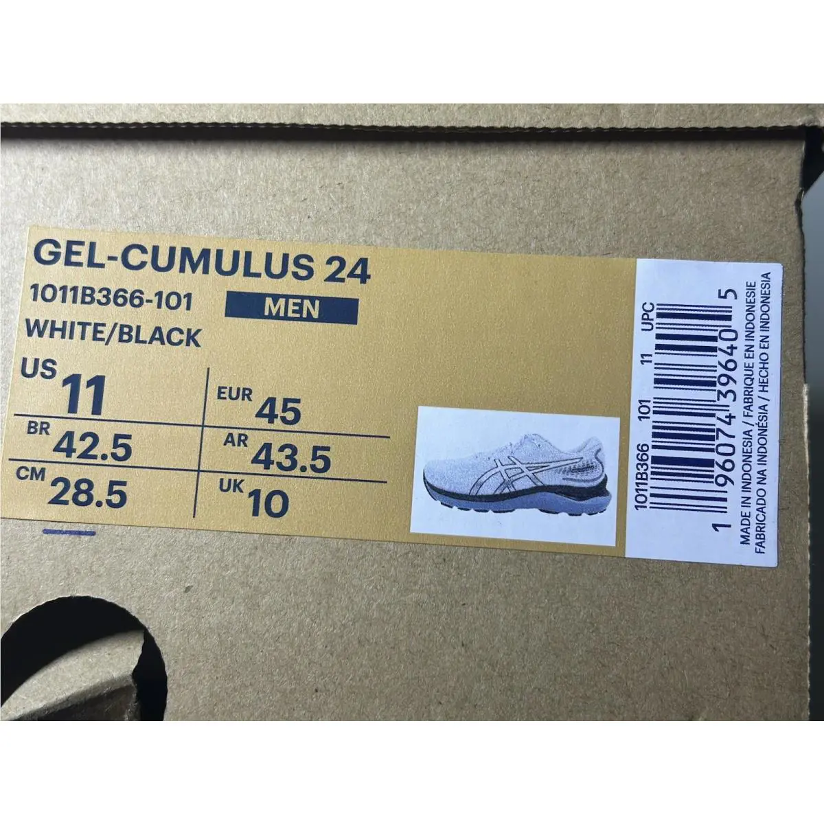 Asics shoes - ASICS Gel-Cumulus 24 - White/Black (UPC: 196074396405) 9