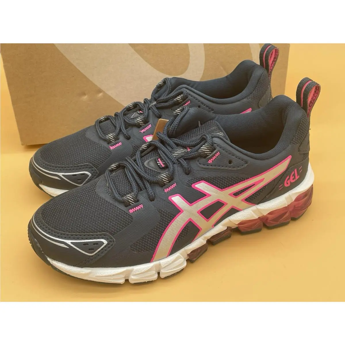 Size 5 Asics Women Gel-quantum 180 Sport Style Shoes French Blue / Hot Pink - Pink