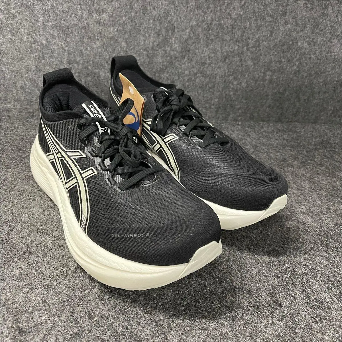 Asics Gel-nimbus 27 Running Shoes Women`s Size 9 Black Lake Gray