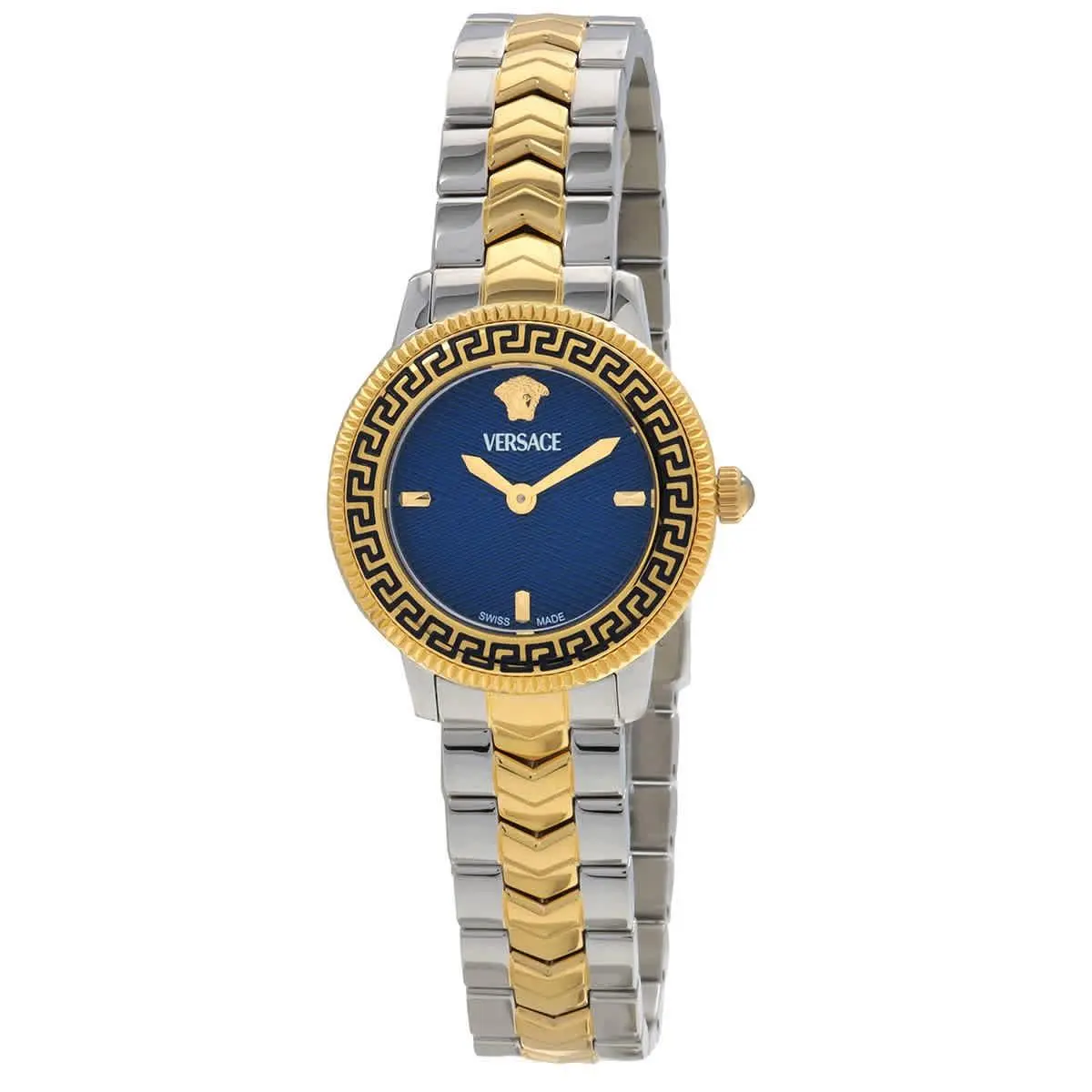 V-icon Quartz Blue Dial Ladies Watch VEUCA0524 by Versace
