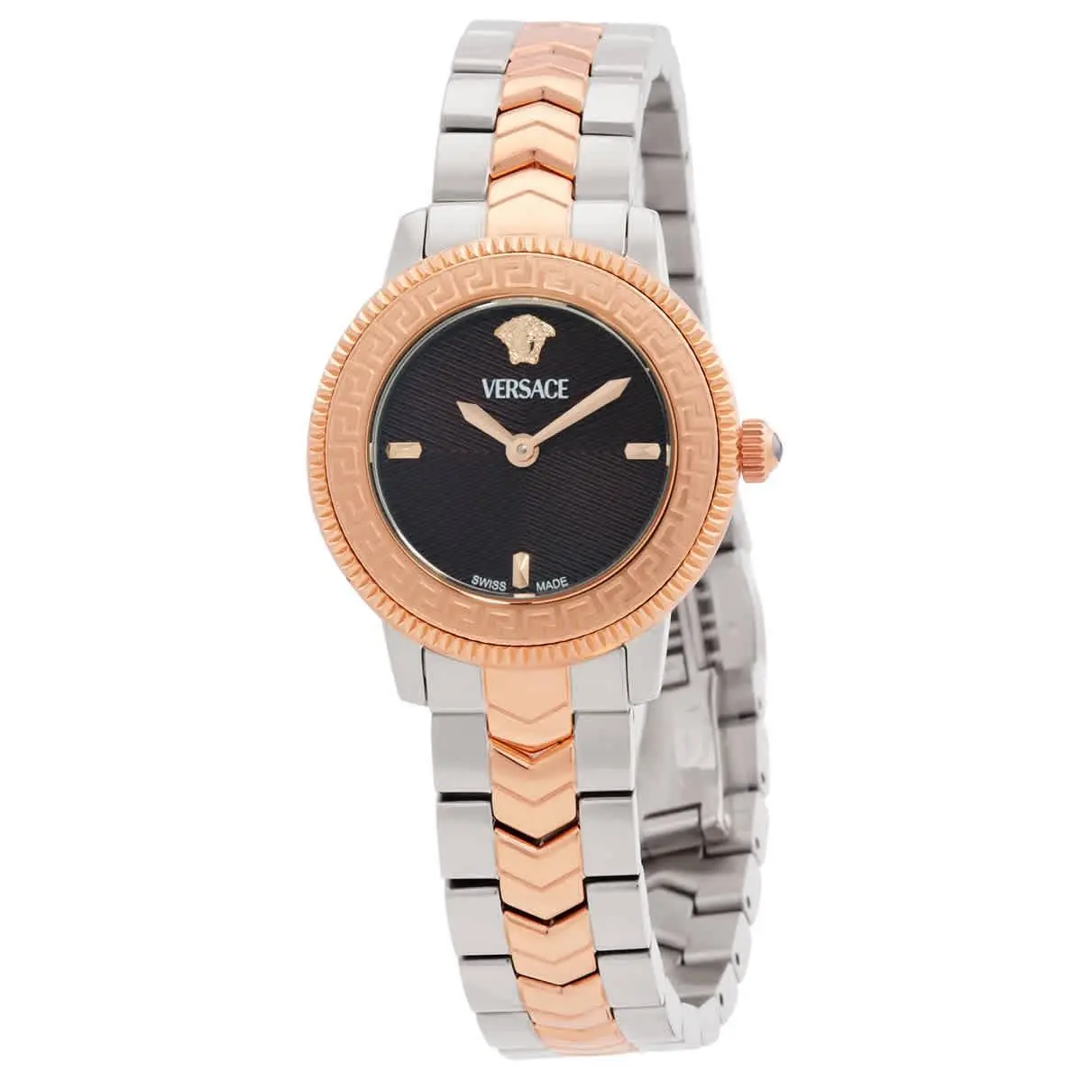 V-icon Quartz Brown Dial Ladies Watch VEUCA0624 by Versace