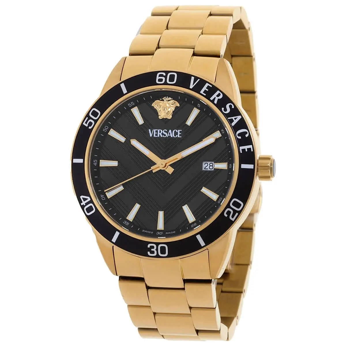Versace Greca Urban Quartz Black Dial Men`s Watch VEYCA0724