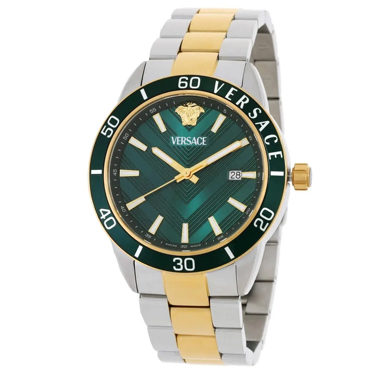 Versace Greca Urban Quartz Green Dial Men`s Watch VEYCA0524
