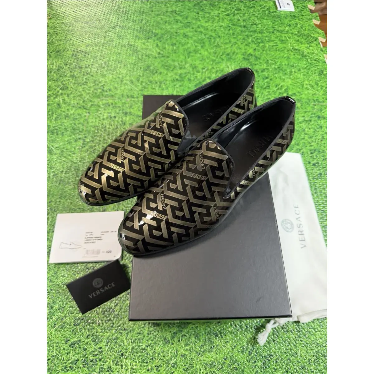 Versace Loafers Men Size 9 EU 42 US All Over Print