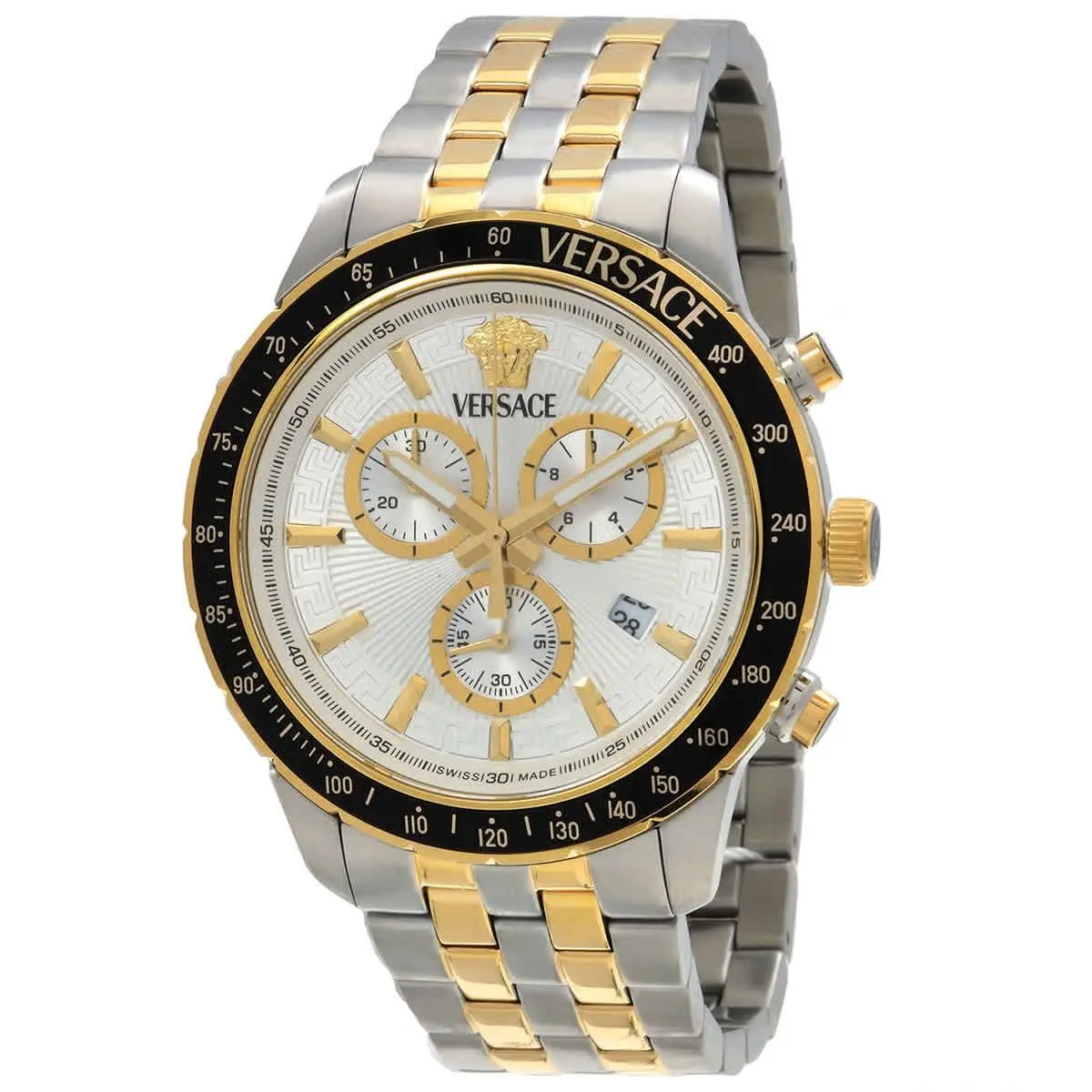 Versace Sport Chrono Quartz Silver Dial Men`s Watch VEZCA0624