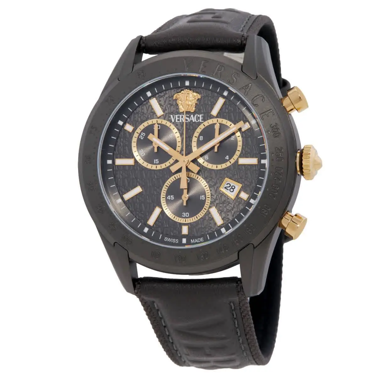 Chrono Master Quartz Grey Dial Men`s Watch VE8R00124 by Versace