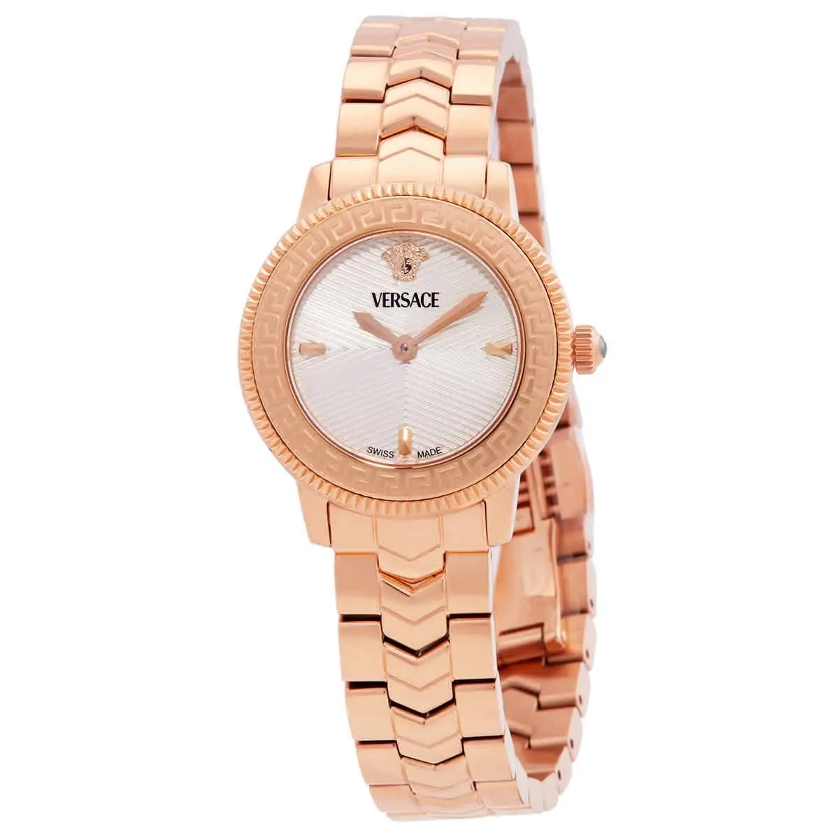 V-icon Quartz White Dial Ladies Watch VEUCA0724 by Versace