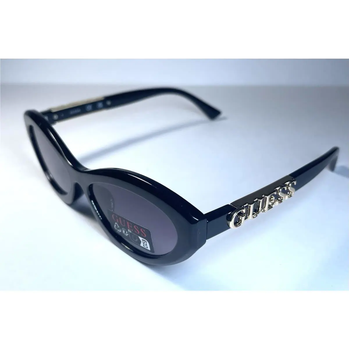 Guess Black Gold Cat Eye Logo GO00070 Sunglasses + Case