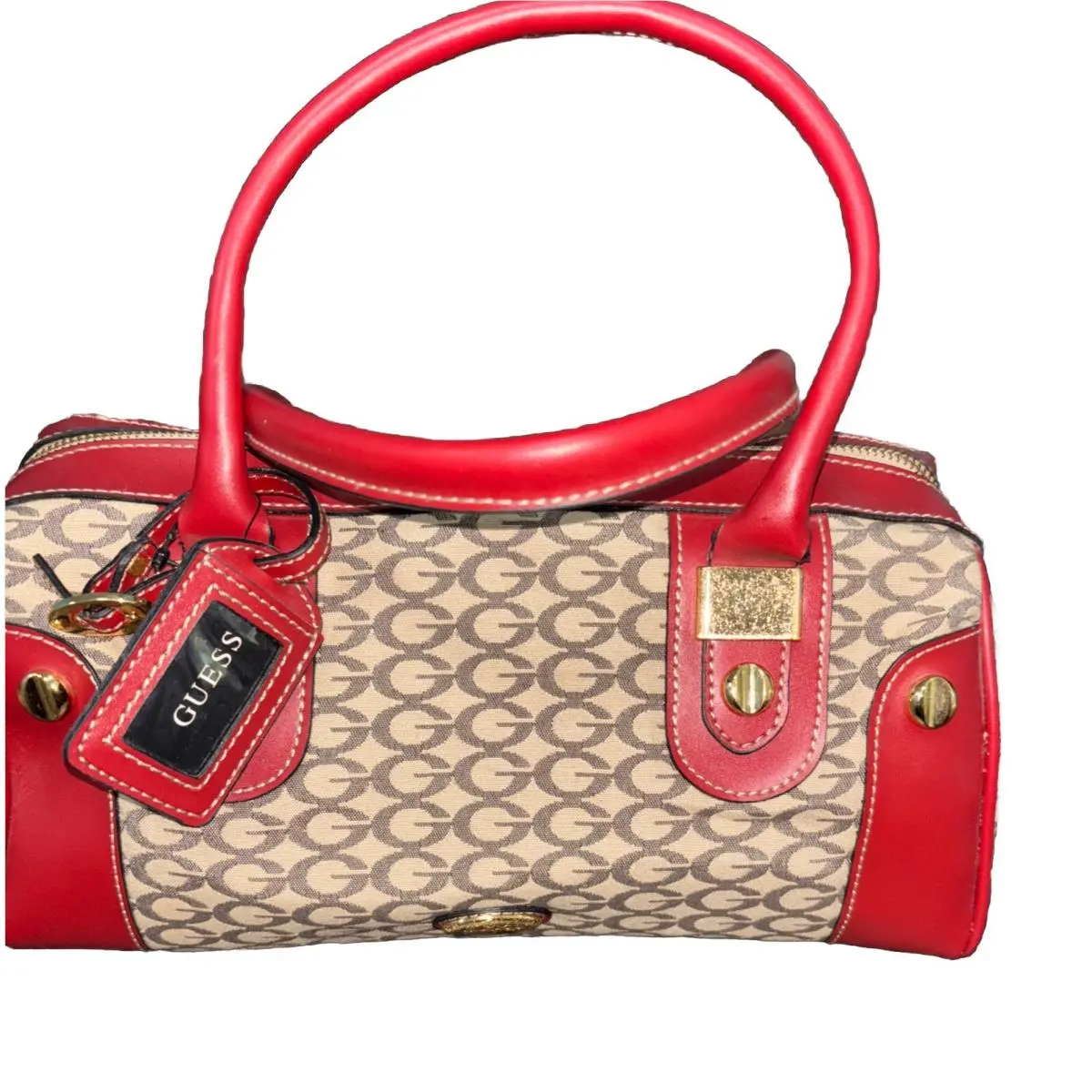 Vintage Y2K . Guess Shoulder Bag Purse Red Monogram Notting Hill - “new”