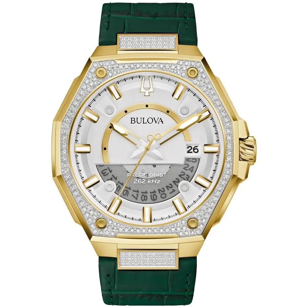 Bulova Precisionist 98J121 Diamond Mens Watch