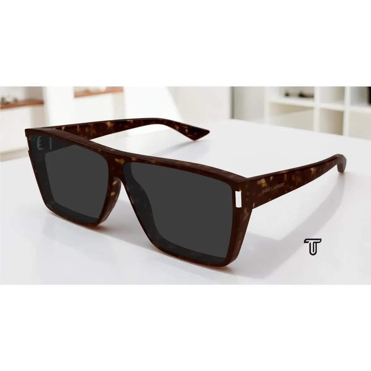 Saint Laurent SL 756 002 Havana Grey 64 mm Men`s Sunglasses by Yves Saint Laurent